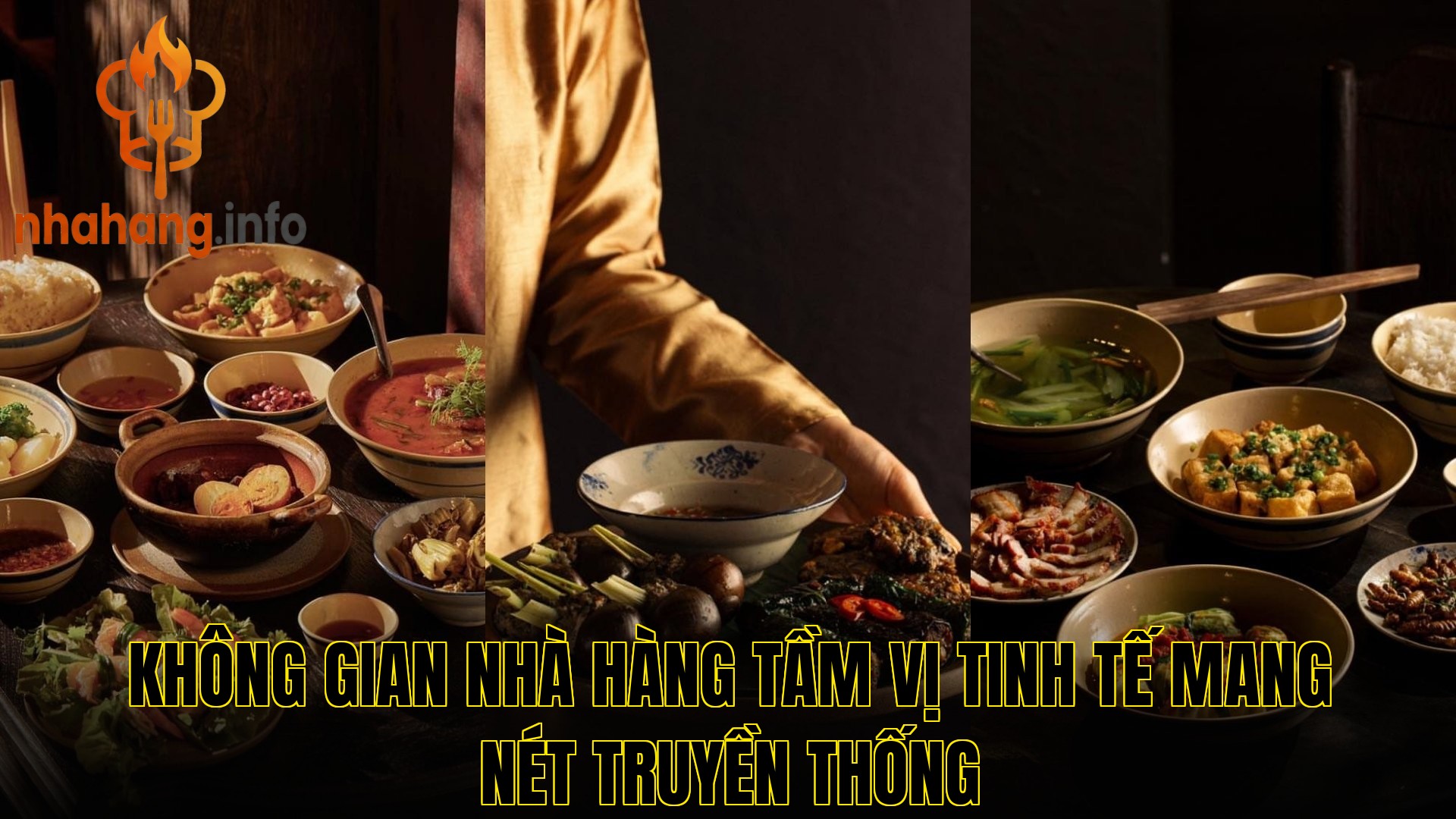 Không gian nhà hàng Tầm Vị tinh tế mang nét truyền thống