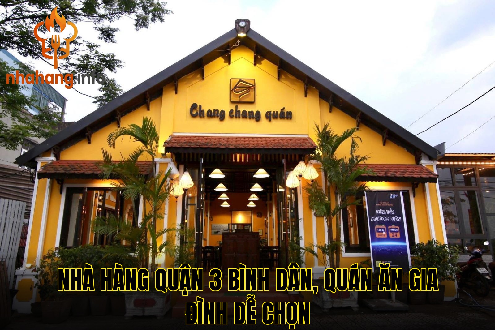 Nhà hàng quận 3 bình dân, quán ăn gia đình dễ chọn